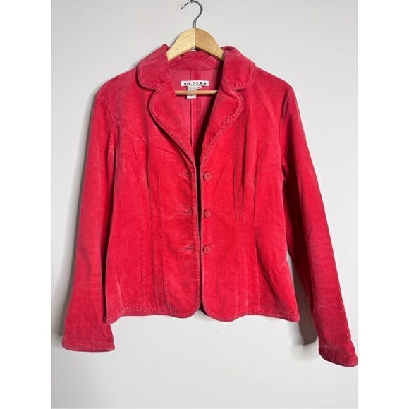 Vintage Y2K coral corduroy blazer SZ M - Picture 7 of 7